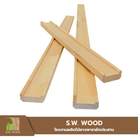 บันไดไม้ยางพาราอัดประสานสำเร็จรูป